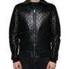 Dolce & Gabbana Black Calf Leather Quilted Full Zip Men's Jacket (Pre-Owned) -Lux Lair Store 4688800