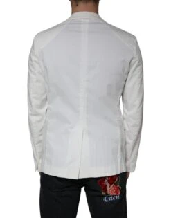Dondup White Single Breasted One Button Dress Formal Men's Blazer 9 Dondup White Single Breasted One Button Dress Formal Men's Blazer -Lux Lair Store 4688877