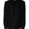 Dolce & Gabbana Black Wool Single Breasted Men Coat Men's Blazer (Pre-Owned) 1 Dolce & Gabbana Black Wool Single Breasted Men Coat Men's Blazer (Pre-Owned) -Lux Lair Store 4688900