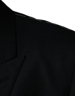 Dolce & Gabbana Black Wool Single Breasted Men Coat Men's Blazer (Pre-Owned) -Lux Lair Store 4688904