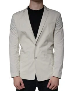 Paolo Pecora Milano Beige Single Breasted Dress Formal Coat Men's Blazer