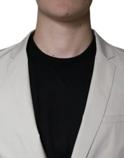 Paolo Pecora Milano Beige Single Breasted Dress Formal Coat Men's Blazer -Lux Lair Store 4688923