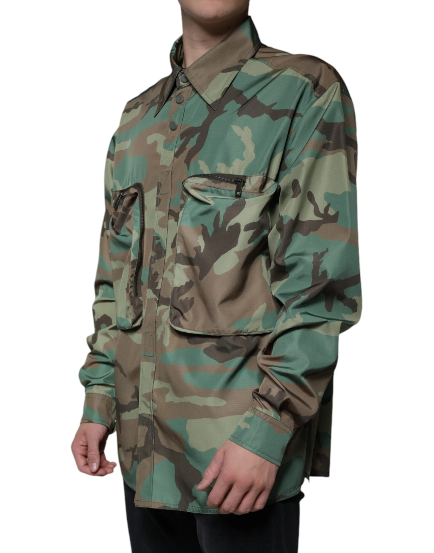 Dolce & Gabbana Multicolor Camouflage Button Down Men's Shirt (Pre-Owned) 4 Dolce & Gabbana Multicolor Camouflage Button Down Men's Shirt (Pre-Owned) - Image 2