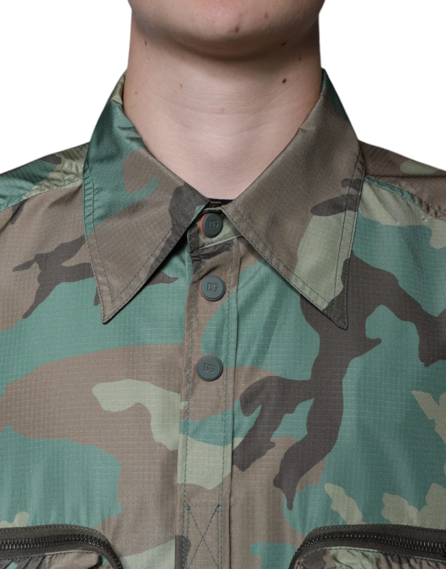 Dolce & Gabbana Multicolor Camouflage Button Down Men's Shirt (Pre-Owned) 6 Dolce & Gabbana Multicolor Camouflage Button Down Men's Shirt (Pre-Owned) - Image 4