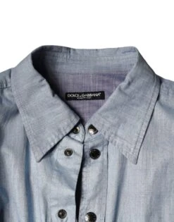 Dolce & Gabbana Light Blue Cotton Button Down Casual Men's Shirt 11 Dolce & Gabbana Light Blue Cotton Button Down Casual Men's Shirt -Lux Lair Store 4694921
