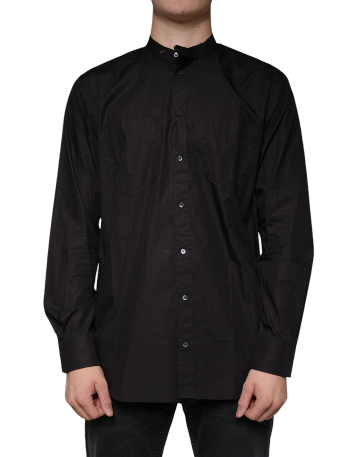 Dolce & Gabbana Black Cotton Button Down Men Casual Men's Shirt 3 Dolce & Gabbana Black Cotton Button Down Men Casual Men's Shirt