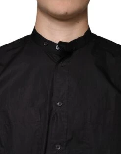 Dolce & Gabbana Black Cotton Button Down Men Casual Men's Shirt 10 Dolce & Gabbana Black Cotton Button Down Men Casual Men's Shirt -Lux Lair Store 4694977