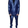 Dolce & Gabbana Metallic Blue Stripes Formal 3 Piece Men's Suit (Pre-Owned) -Lux Lair Store 4695312