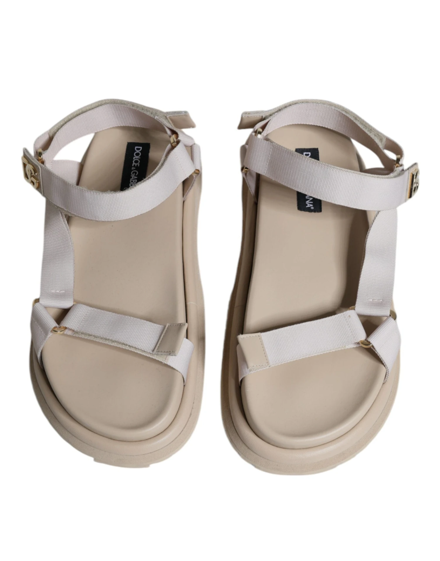 Dolce & Gabbana Beige Nappa Devotion Strap Men Sandals Men's Shoes 5 Dolce & Gabbana Beige Nappa Devotion Strap Men Sandals Men's Shoes - Image 3