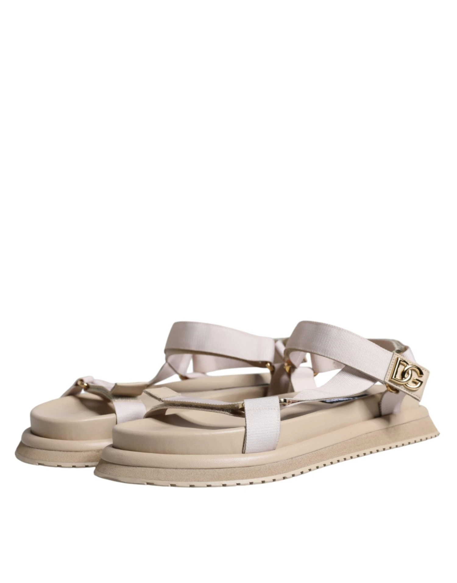 Dolce & Gabbana Beige Nappa Devotion Strap Men Sandals Men's Shoes 6 Dolce & Gabbana Beige Nappa Devotion Strap Men Sandals Men's Shoes - Image 4