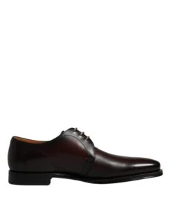 Dolce & Gabbana Black Leather Lace Up Men Derby Formal Men's Shoes