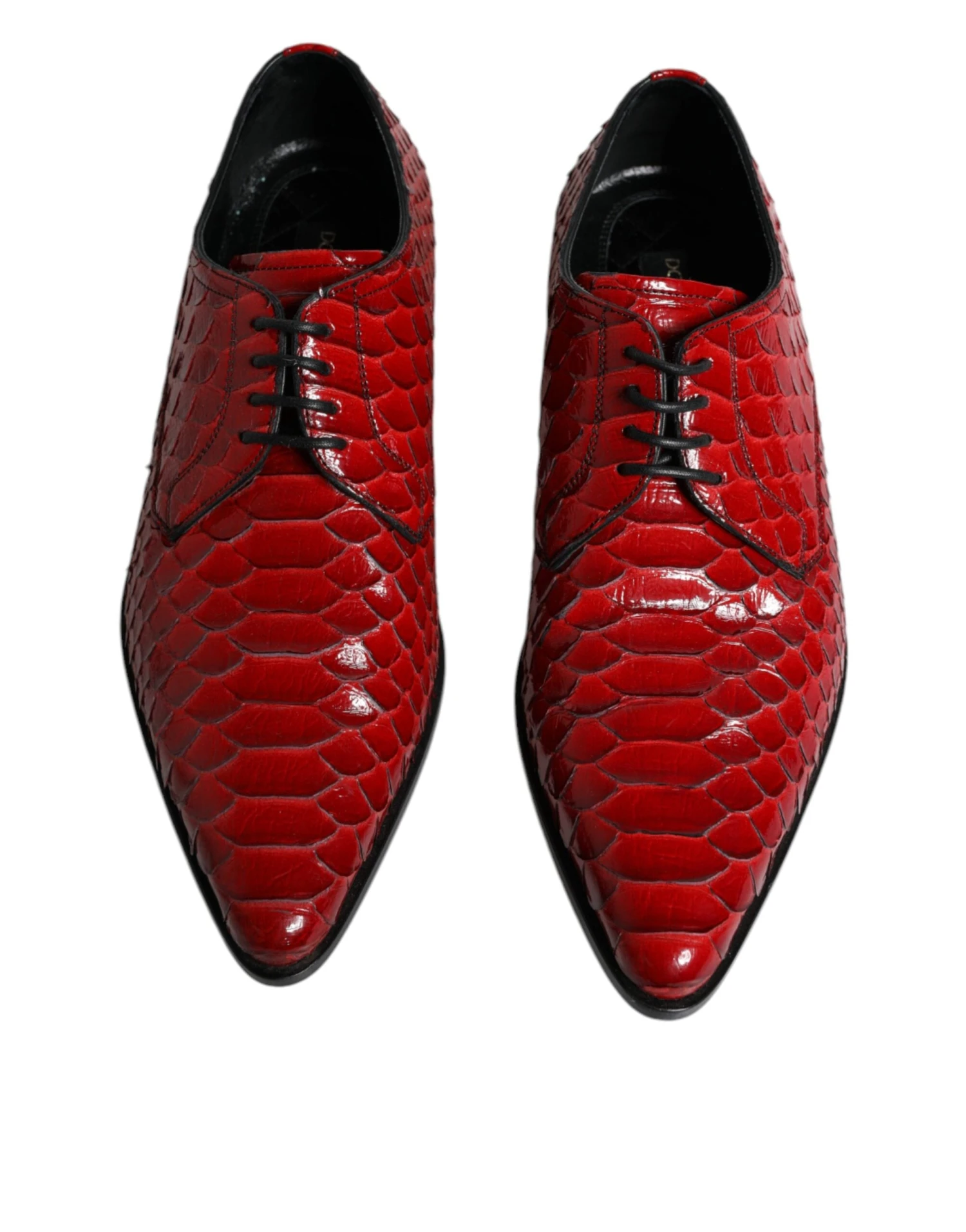 Dolce & Gabbana Red Textured Varnished Derby Men Formal Men's Shoes (Pre-Owned) 5 Dolce & Gabbana Red Textured Varnished Derby Men Formal Men's Shoes (Pre-Owned) - Image 3