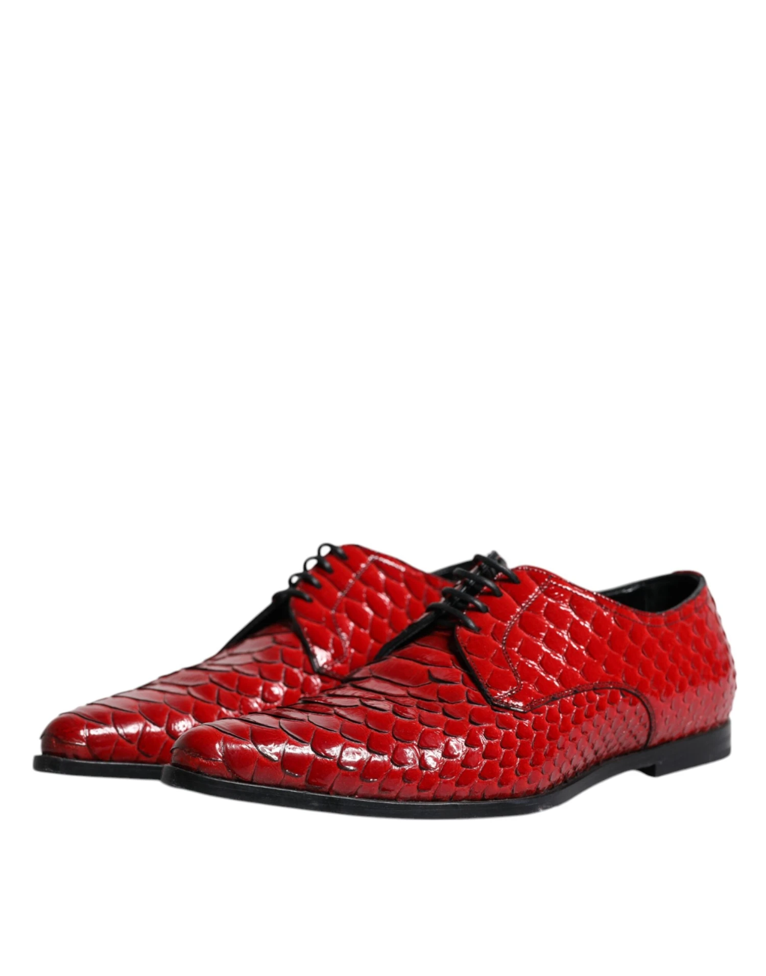 Dolce & Gabbana Red Textured Varnished Derby Men Formal Men's Shoes (Pre-Owned) 6 Dolce & Gabbana Red Textured Varnished Derby Men Formal Men's Shoes (Pre-Owned) - Image 4