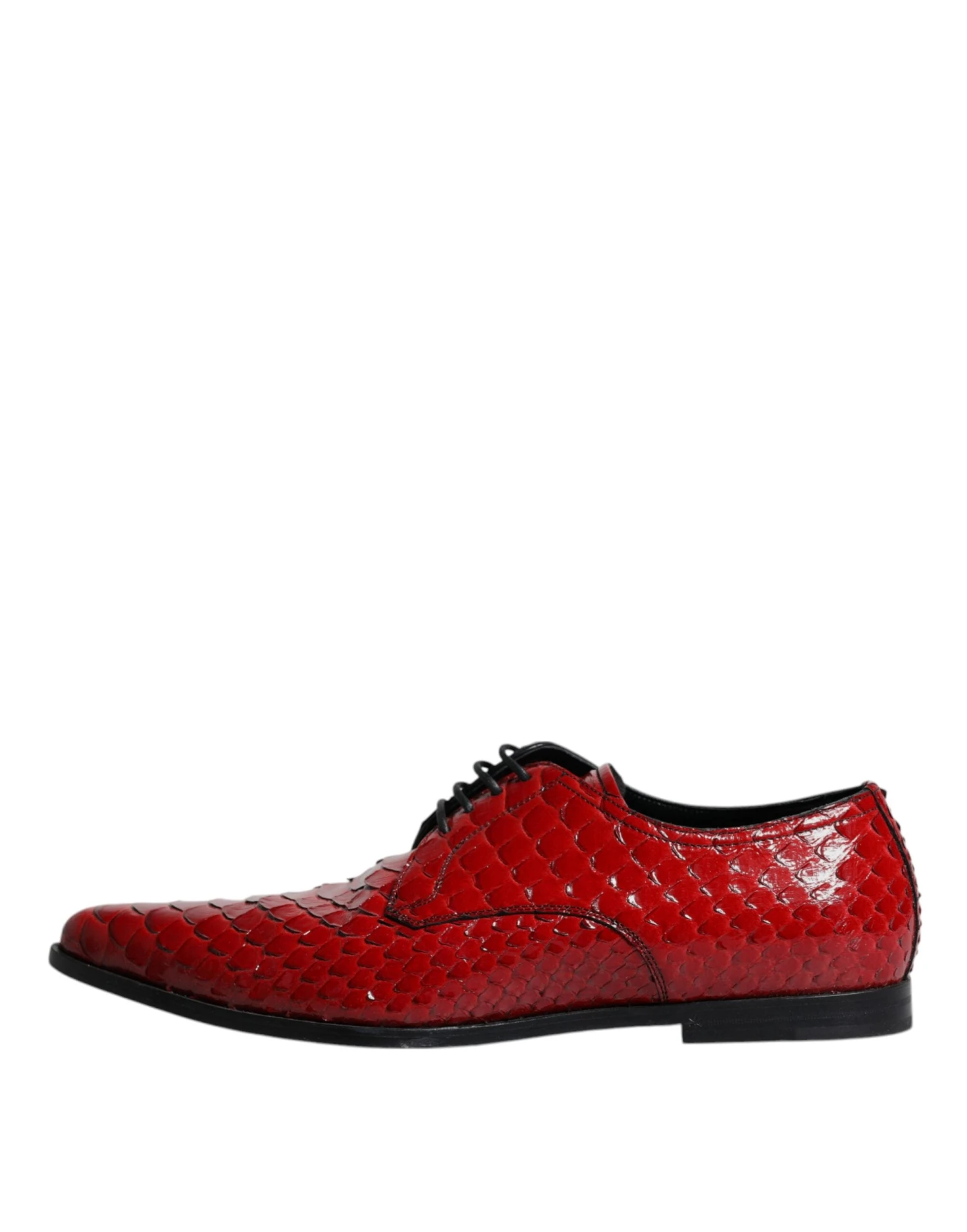Dolce & Gabbana Red Textured Varnished Derby Men Formal Men's Shoes (Pre-Owned) 8 Dolce & Gabbana Red Textured Varnished Derby Men Formal Men's Shoes (Pre-Owned) - Image 6
