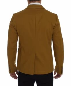 Dolce & Gabbana Yellow Cotton Stretch Men's Blazer 10 Dolce & Gabbana Yellow Cotton Stretch Men's Blazer -Lux Lair Store 47017