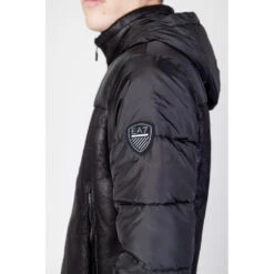 EA7 Emporio Armani Black Polyester Jackets & Men's Coat -Lux Lair Store 4719782