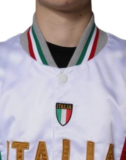 Dolce & Gabbana Multicolor Italia Button Down Bomber Men's Jacket -Lux Lair Store 4729241