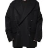 Dolce & Gabbana Black Wool Double Breasted Men Coat Men's Jacket