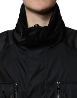 Dolce & Gabbana Black Nylon Winter Men Parka Coat Men's Jacket 10 Dolce & Gabbana Black Nylon Winter Men Parka Coat Men's Jacket -Lux Lair Store 4729641