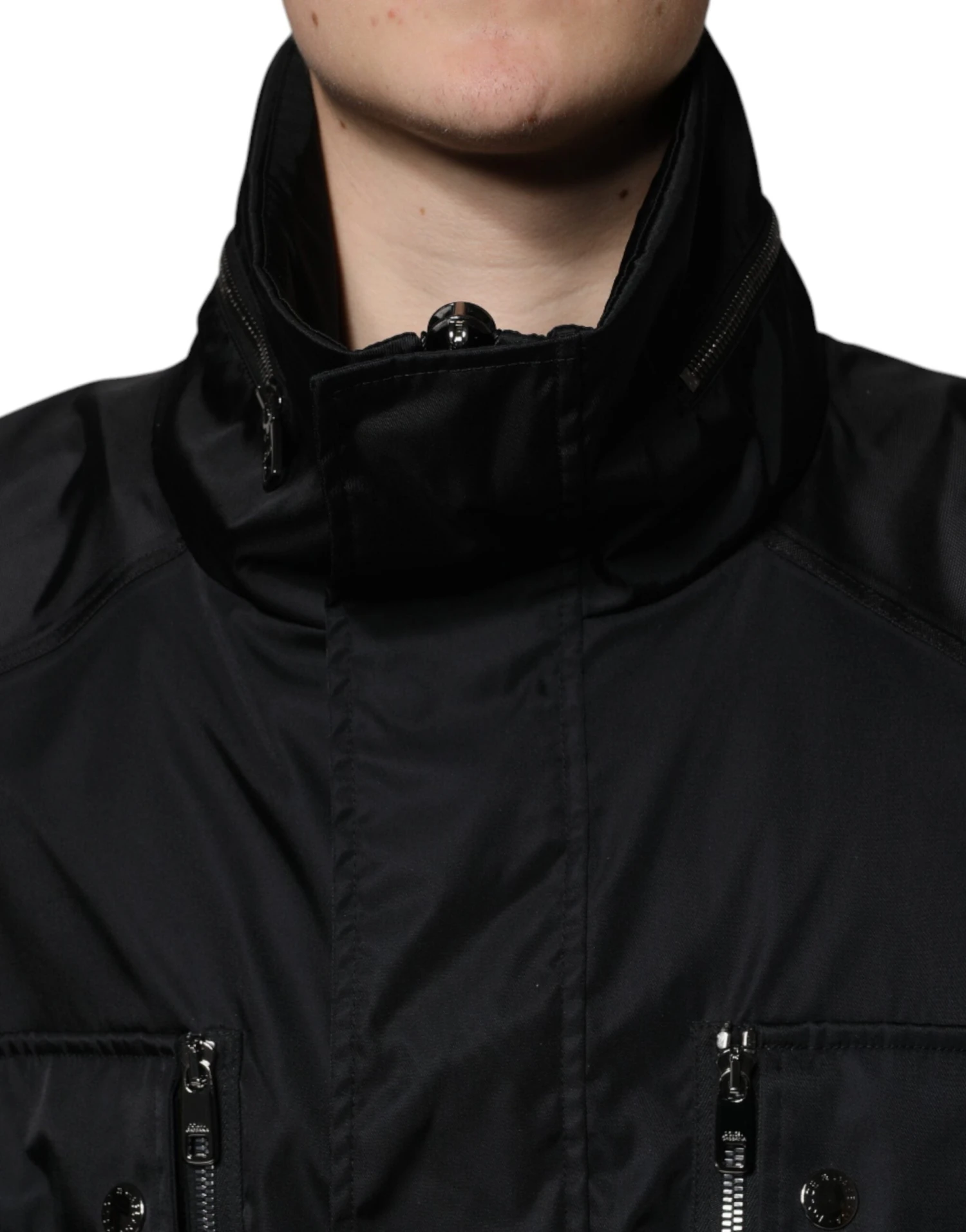 Dolce & Gabbana Black Nylon Winter Men Parka Coat Men's Jacket 6 Dolce & Gabbana Black Nylon Winter Men Parka Coat Men's Jacket - Image 4