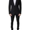 Dolce & Gabbana Black Wool 3 Piece Slim Fit Formal Men Men's Suit 2 Dolce & Gabbana Black Wool 3 Piece Slim Fit Formal Men Men's Suit -Lux Lair Store 4734191