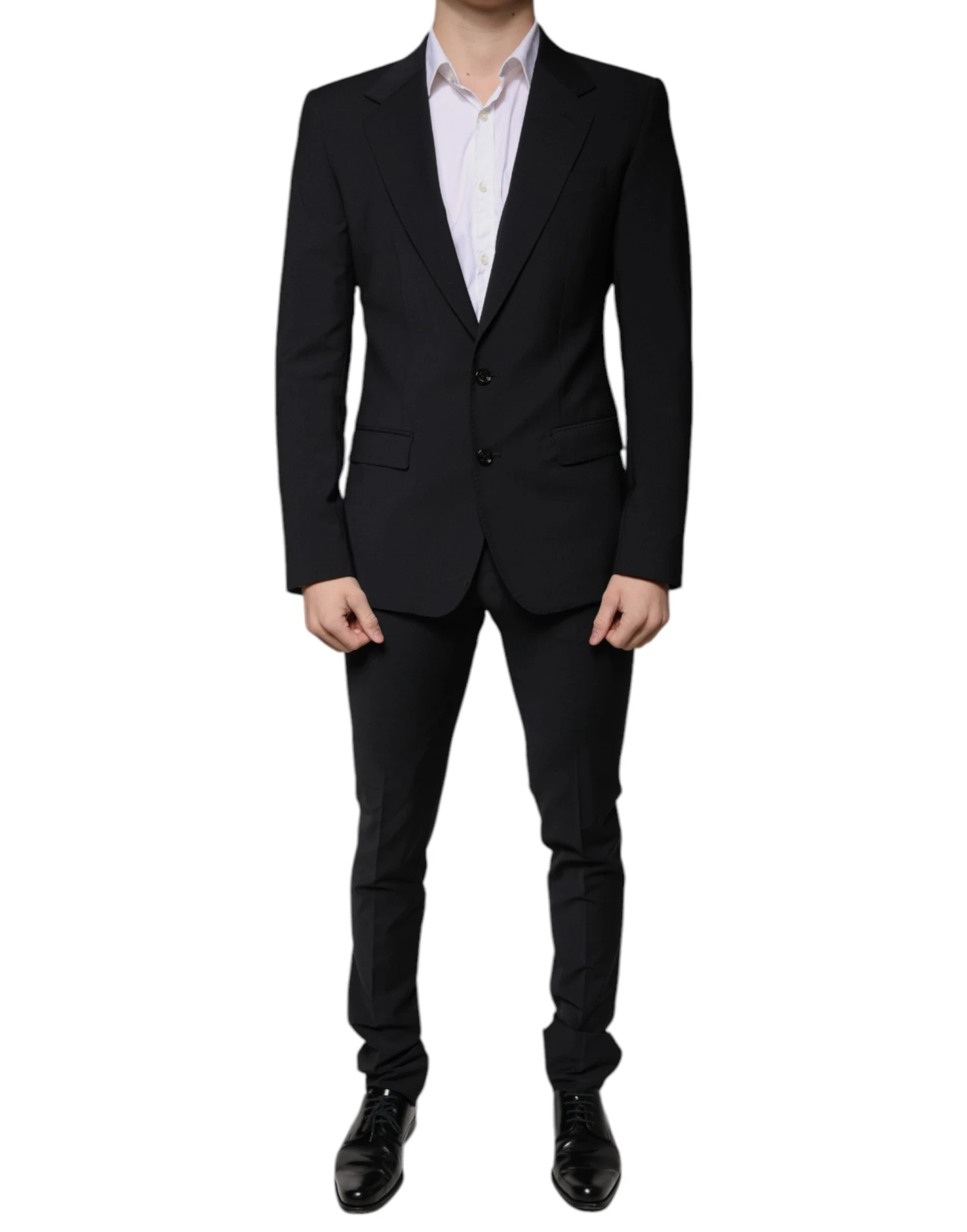 Dolce & Gabbana Black Wool 3 Piece Slim Fit Formal Men Men's Suit 3 Dolce & Gabbana Black Wool 3 Piece Slim Fit Formal Men Men's Suit