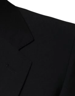 Dolce & Gabbana Black Wool 3 Piece Slim Fit Formal Men Men's Suit 11 Dolce & Gabbana Black Wool 3 Piece Slim Fit Formal Men Men's Suit -Lux Lair Store 4734195