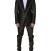 Dolce & Gabbana Black Stars Jacquard SICILIA 2 Piece Men's Suit