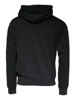 Dolce & Gabbana Black Logo Plaque Hooded Full Zip Men's Sweater (Pre-Owned) -Lux Lair Store 4738554