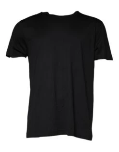 Dolce & Gabbana Black Cotton Shorts Sleeves Crewneck Men's T-shirt (Pre-Owned)