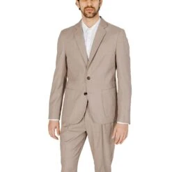 Antony Morato Beige Polyester Men's Blazer