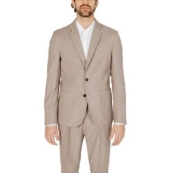 Antony Morato Beige Polyester Men's Blazer 9 Antony Morato Beige Polyester Men's Blazer -Lux Lair Store 4774881