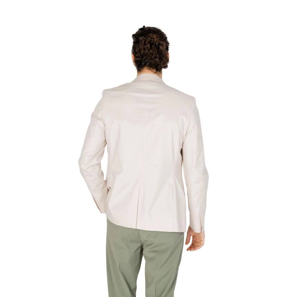Antony Morato Cream Cotton Men's Blazer 4 Antony Morato Cream Cotton Men's Blazer - Image 2