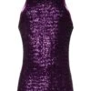 Dolce & Gabbana Purple Sequin Round Neck Sleeveless Men's T-shirt -Lux Lair Store 4777351