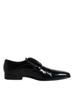 Dolce & Gabbana Black Leather Lace Up Derby Formal Men's Shoes (Pre-Owned)