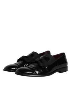 Dolce & Gabbana Black Leather Loafers Men Formal Dress Men's Shoes (Pre-Owned) -Lux Lair Store 4781450