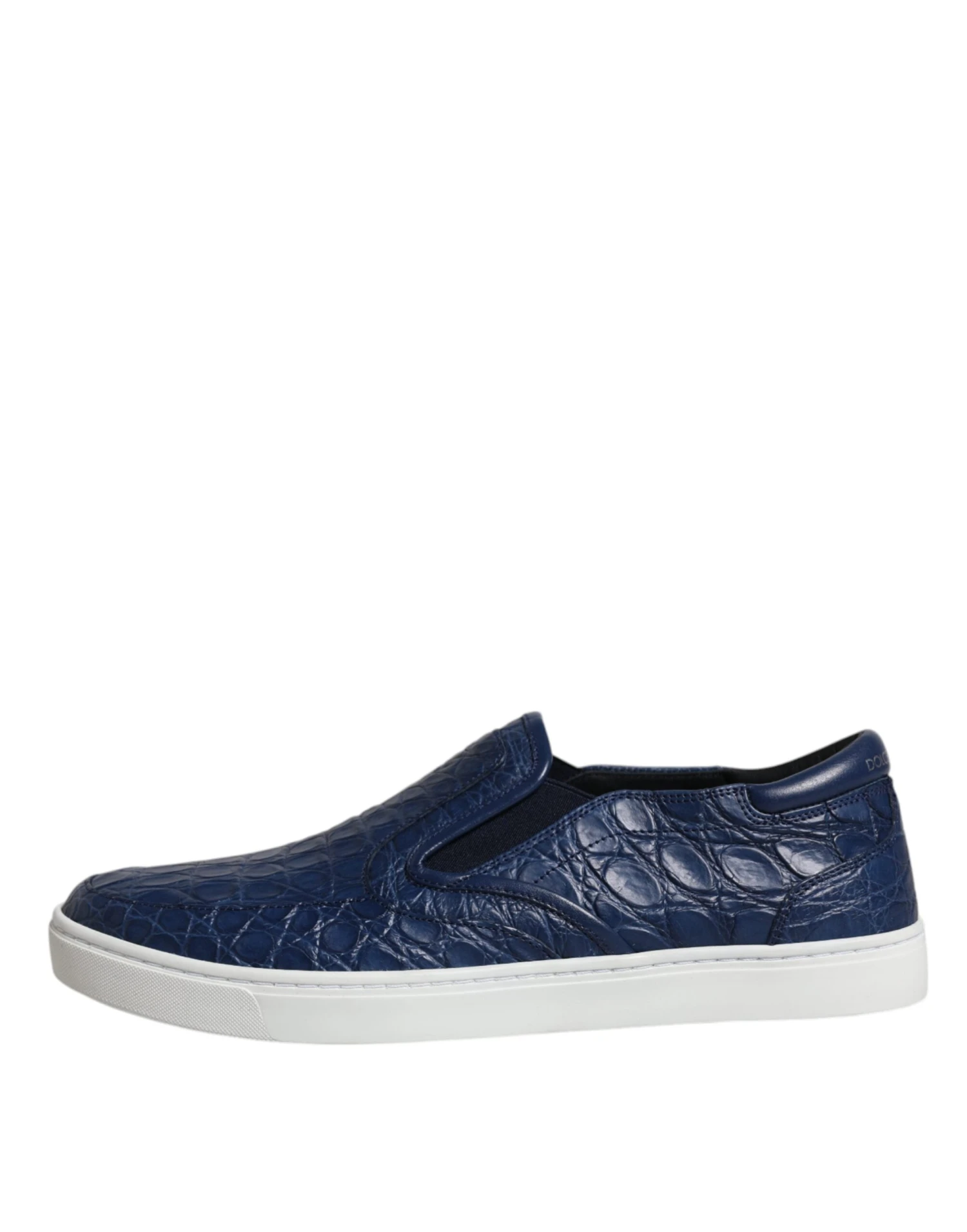 Dolce & Gabbana Blue Croc Exotic Leather Men Sneakers Men's Shoes 8 Dolce & Gabbana Blue Croc Exotic Leather Men Sneakers Men's Shoes - Image 6