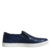 Dolce & Gabbana Blue Croc Exotic Leather Men Sneakers Men's Shoes -Lux Lair Store 4782267