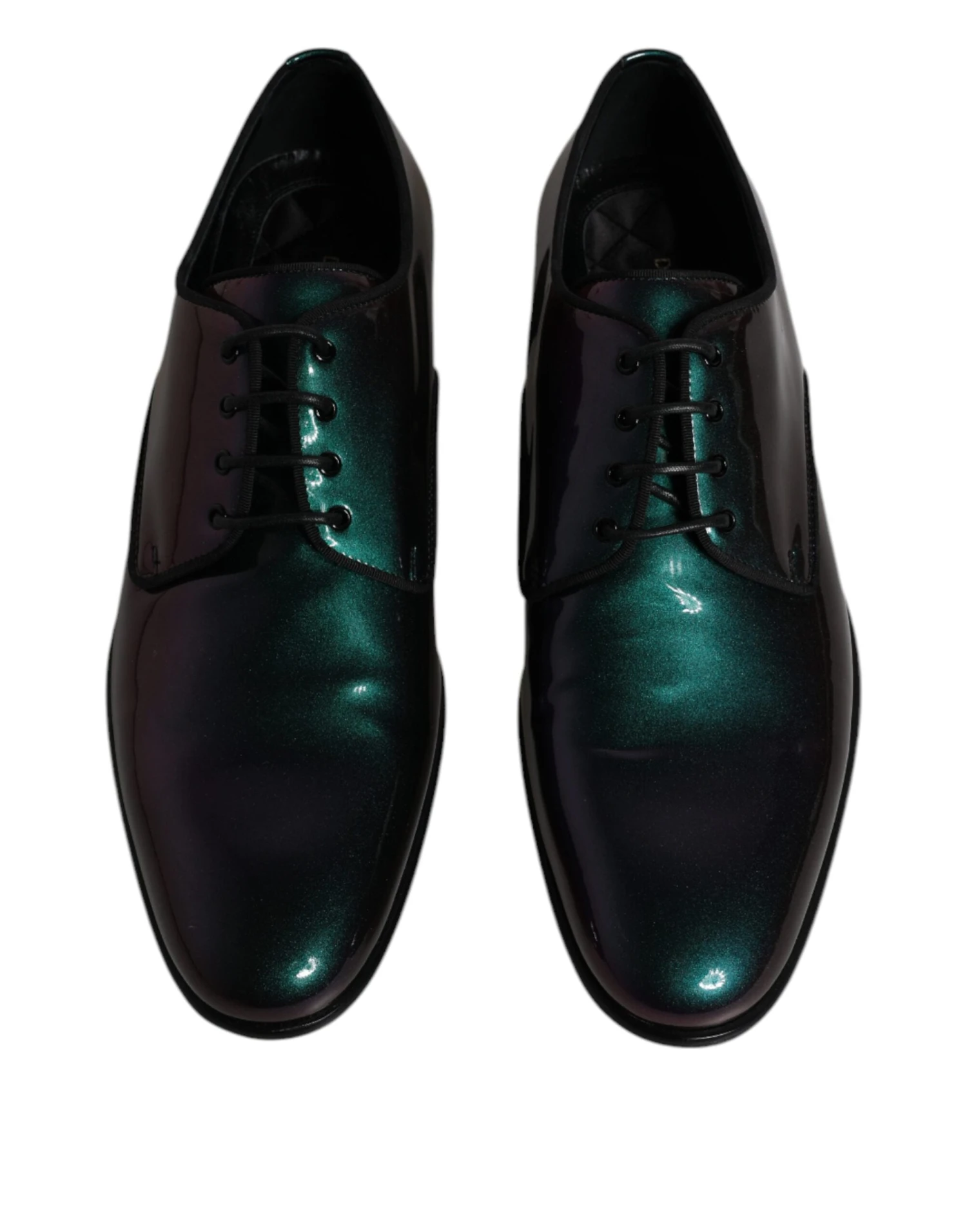Dolce & Gabbana Peacock Patent Leather Derby Men Dress Men's Shoes 5 Dolce & Gabbana Peacock Patent Leather Derby Men Dress Men's Shoes - Image 3
