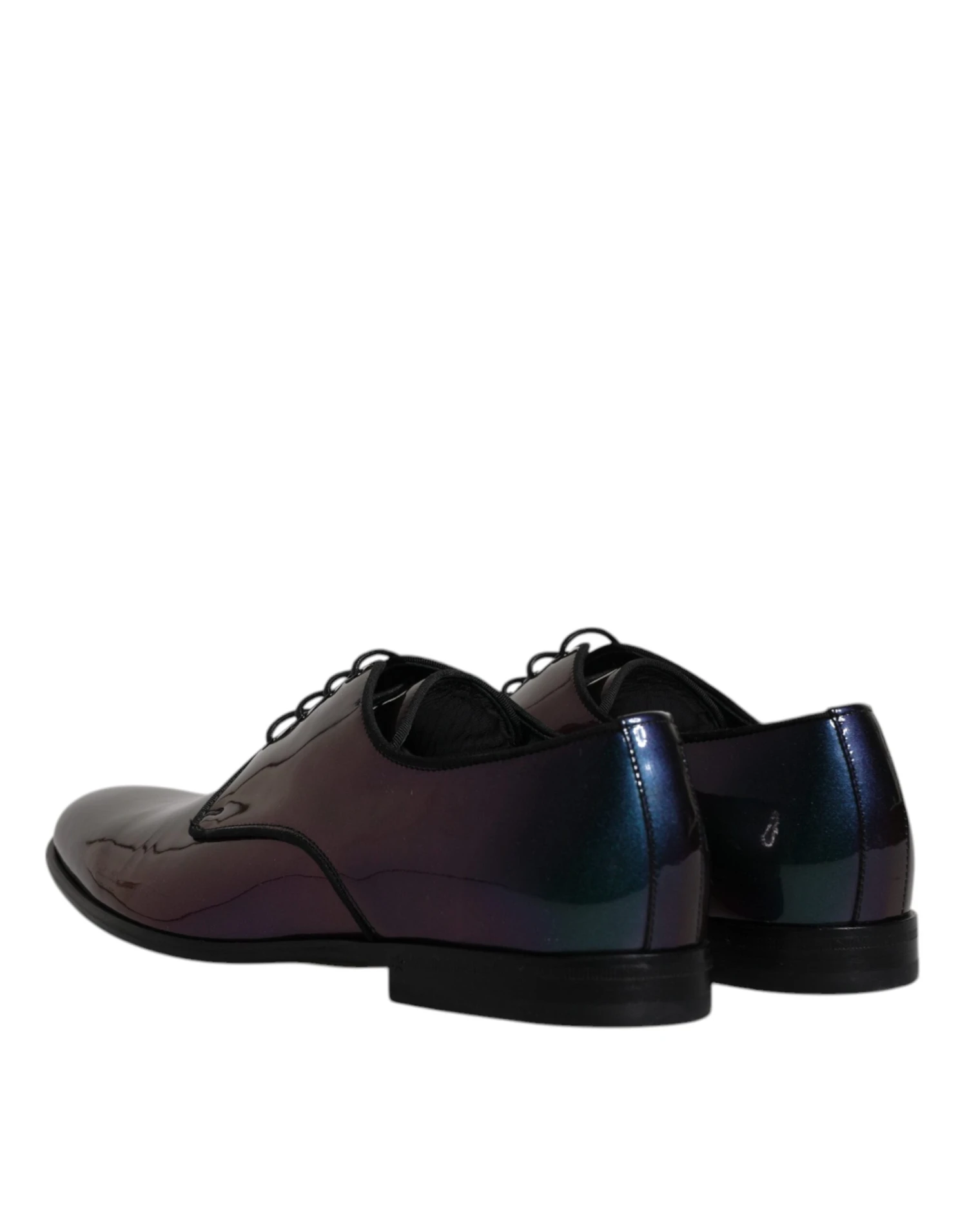 Dolce & Gabbana Peacock Patent Leather Derby Men Dress Men's Shoes 7 Dolce & Gabbana Peacock Patent Leather Derby Men Dress Men's Shoes - Image 5