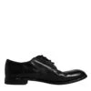 Dolce & Gabbana Black Leather Derby Formal Men Dress Men's Shoes (Pre-Owned) -Lux Lair Store 4782484