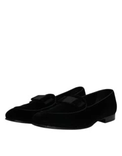 Dolce & Gabbana Black Velvet Loafers Formal Men Dress Men's Shoes (Pre-Owned) 11 Dolce & Gabbana Black Velvet Loafers Formal Men Dress Men's Shoes (Pre-Owned) -Lux Lair Store 4783150