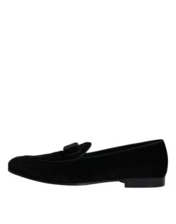 Dolce & Gabbana Black Velvet Loafers Formal Men Dress Men's Shoes (Pre-Owned) 13 Dolce & Gabbana Black Velvet Loafers Formal Men Dress Men's Shoes (Pre-Owned) -Lux Lair Store 4783152