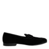 Dolce & Gabbana Black Velvet Loafers Formal Men Dress Men's Shoes (Pre-Owned) -Lux Lair Store 4783153