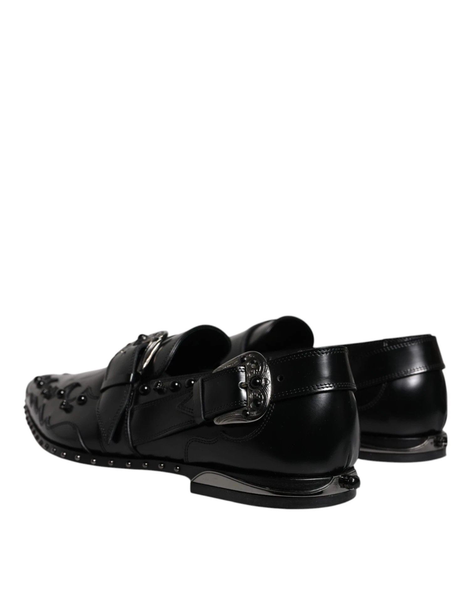 Dolce & Gabbana Black Embellished Derby Monk Strap Men's Shoes (Pre-Owned) 6 Dolce & Gabbana Black Embellished Derby Monk Strap Men's Shoes (Pre-Owned) - Image 4