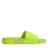 Dolce & Gabbana Green Rubber Slides Sandals Beachwear Women's Shoes