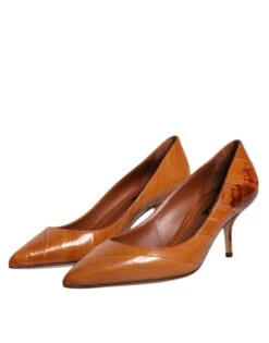 Dolce & Gabbana Brown Leather Kitten Heels Pumps Women's Shoes (Pre-Owned) 11 Dolce & Gabbana Brown Leather Kitten Heels Pumps Women's Shoes (Pre-Owned) -Lux Lair Store 4787557