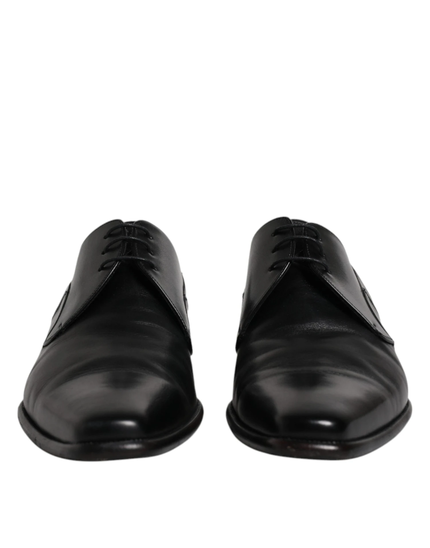 Dolce & Gabbana Black Leather Derby Men Formal Dress Men's Shoes (Pre-Owned) 4 Dolce & Gabbana Black Leather Derby Men Formal Dress Men's Shoes (Pre-Owned) - Image 2