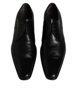 Dolce & Gabbana Black Leather Derby Men Formal Dress Men's Shoes (Pre-Owned) 10 Dolce & Gabbana Black Leather Derby Men Formal Dress Men's Shoes (Pre-Owned) -Lux Lair Store 4822415