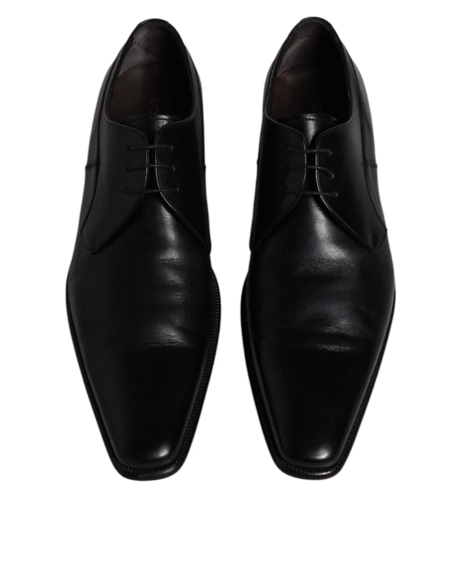 Dolce & Gabbana Black Leather Derby Men Formal Dress Men's Shoes (Pre-Owned) 5 Dolce & Gabbana Black Leather Derby Men Formal Dress Men's Shoes (Pre-Owned) - Image 3